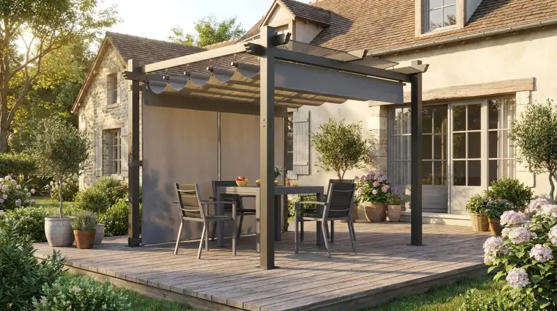 Pergola à Toile Rétractable : Ombre Modulable